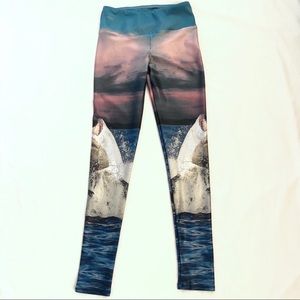 RARE Goldsheep ocean/shark leggings sz. M 🦈